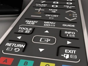 t&eacute;l&eacute;commande de t&eacute;l&eacute;vision Modèle 3D