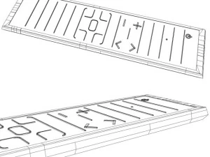 t&eacute;l&eacute;commande de t&eacute;l&eacute;vision Modèle 3D