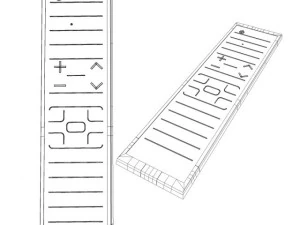 t&eacute;l&eacute;commande de t&eacute;l&eacute;vision Modèle 3D