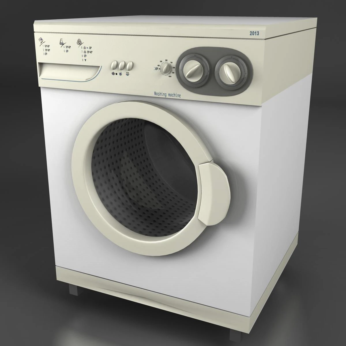 washermachine 3D Model .c4d .max .obj .3ds .fbx .stl .blend 