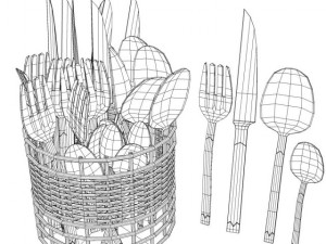 cutlery box 3D मॉडल