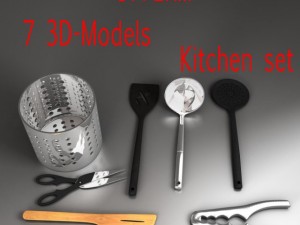 kitchen utensils kit 3D Model