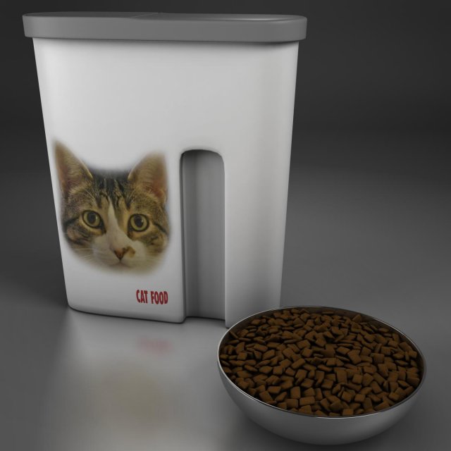 cat food Modelo 3D .c4d .max .obj .3ds .fbx .stl .blend 