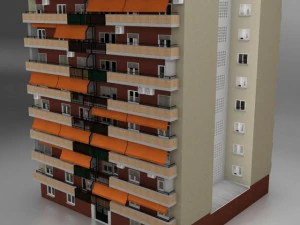 tipico edificio spagnolo Modello 3D
