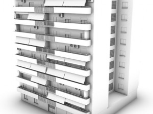 typical spanish building Modèle 3D
