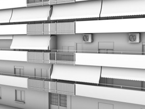 typical spanish building Modèle 3D