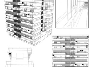 typical spanish building Modèle 3D