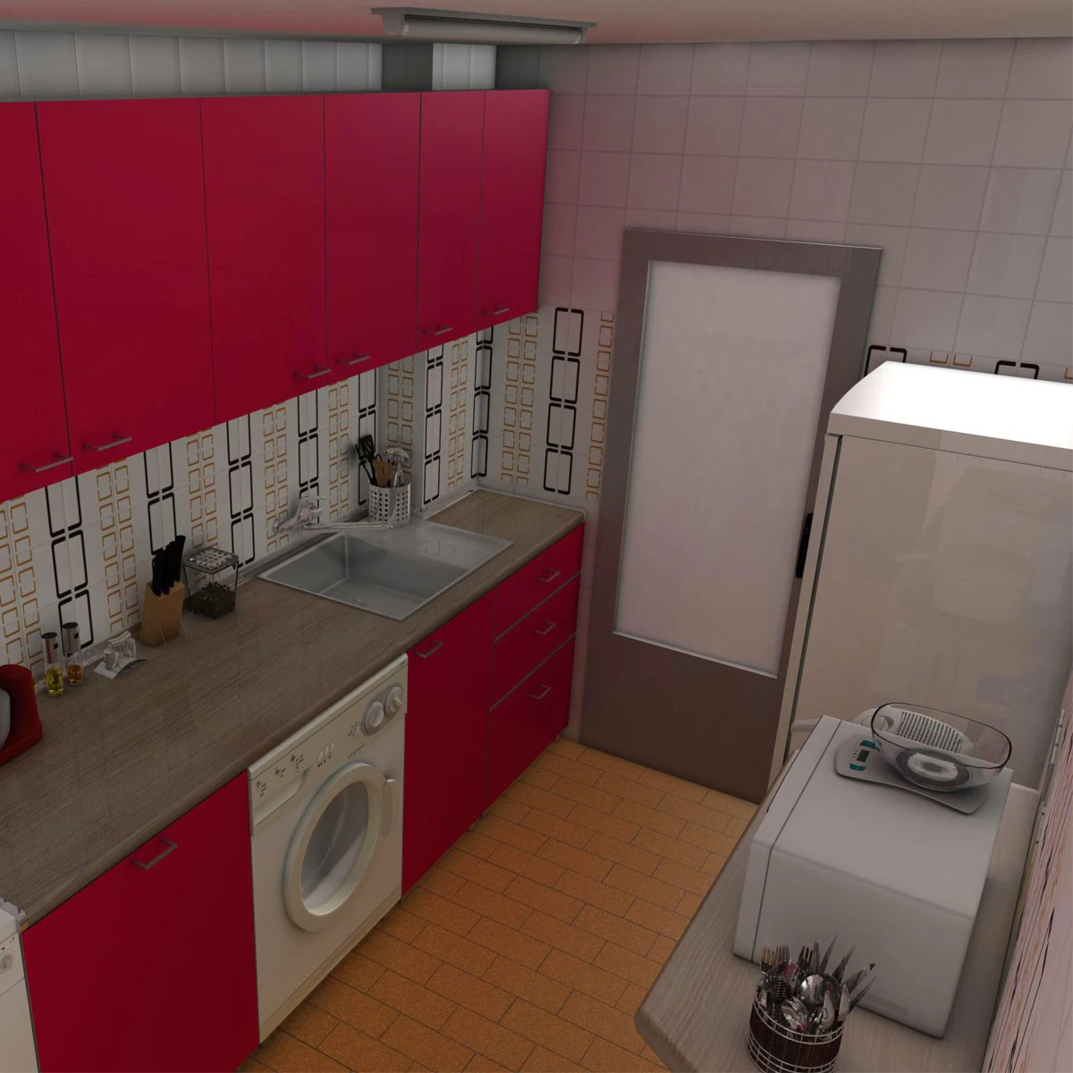 keuken 3D Model .c4d .max .obj .3ds .fbx .stl .blend 
