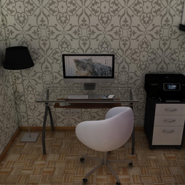 office room Model 3D .c4d .max .obj .3ds .fbx .stl .blend 