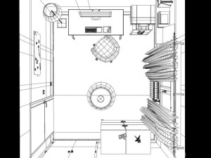 office room Model 3D