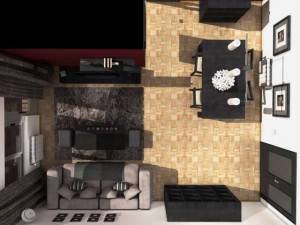 living room Model 3D
