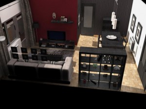 living room Model 3D
