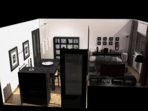 living room Model 3D