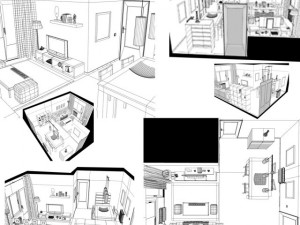 living room Model 3D