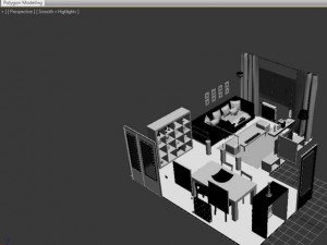 living room Model 3D