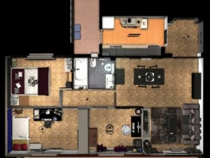 整个公寓 3D 模型