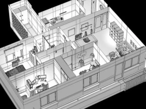 entire apartment 3D Model