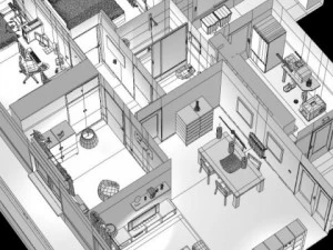 entire apartment 3D Model