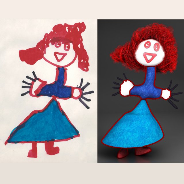 redhead doll 3D Model .c4d .max .obj .3ds .fbx .stl .blend 