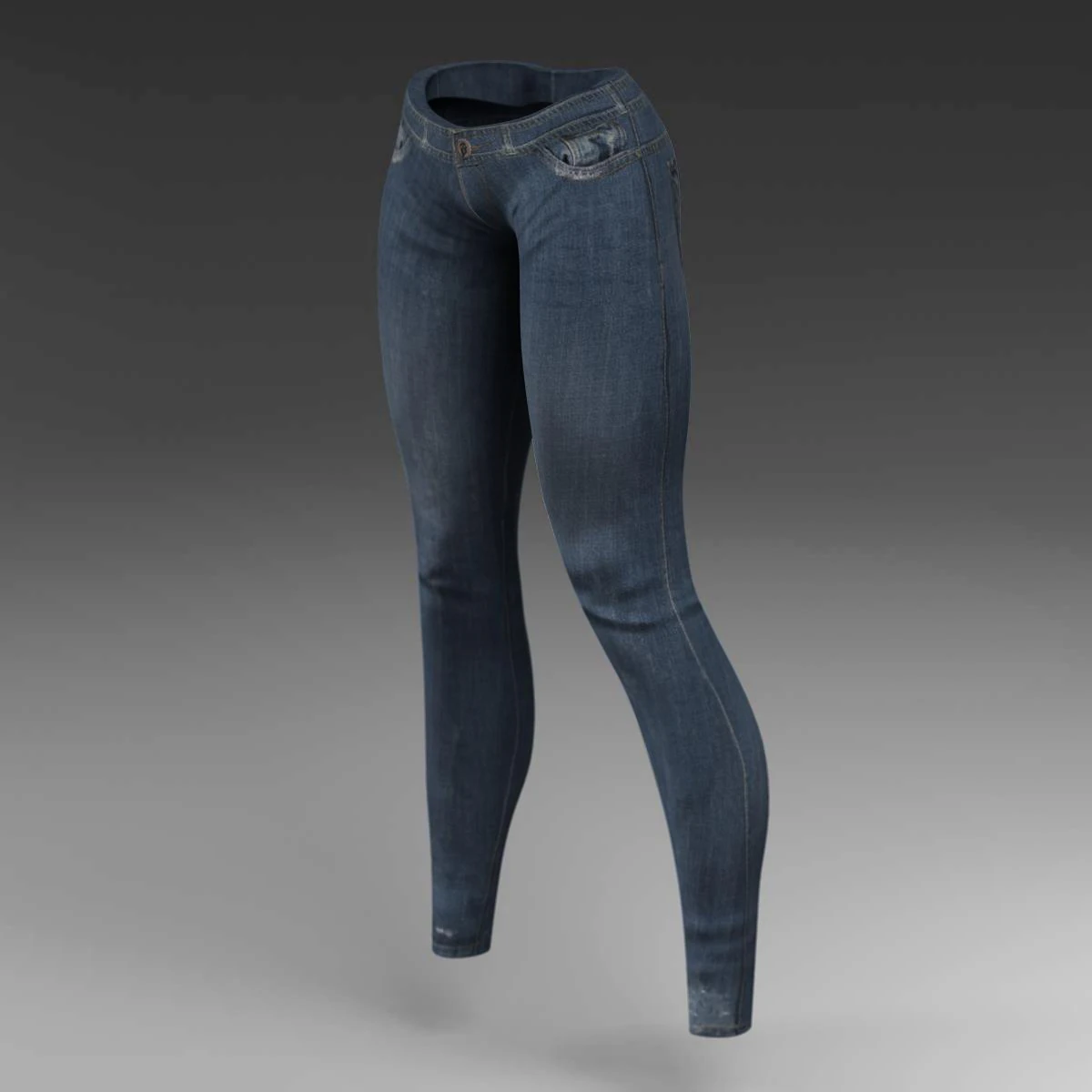 female jeans 3D Model .c4d .max .obj .3ds .fbx .stl .blend 