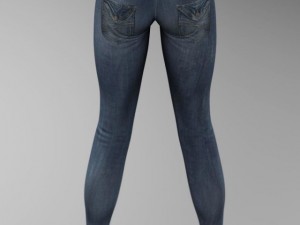 female jeans Modèle 3D