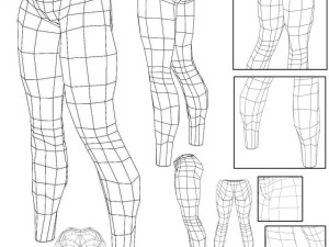 female jeans 3D Model