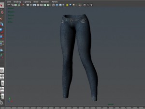 female jeans Modèle 3D