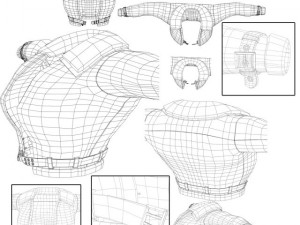 aviator jacket Model 3D