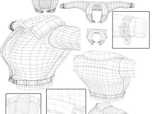 veste d'aviateur Modèle 3D