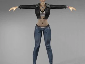aviator woman 3D Model