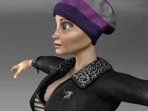 aviator woman 3D Model