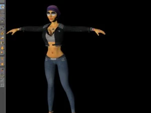 aviator woman 3D Model