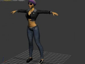 aviator woman 3D Model