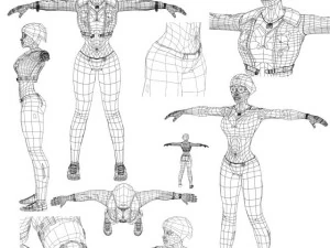 aviator woman 3D Model