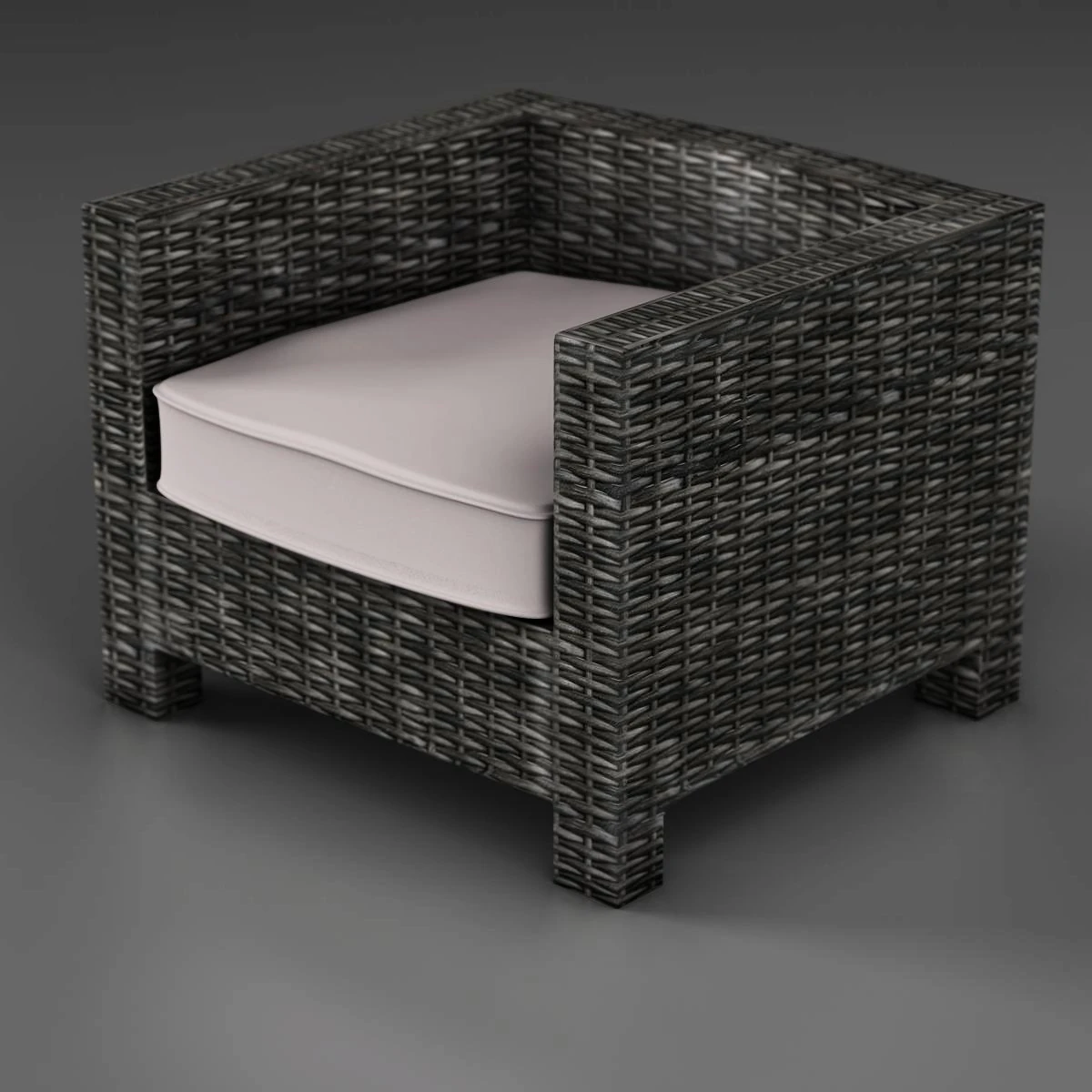 wicker couch 3D Model .c4d .max .obj .3ds .fbx .stl .blend