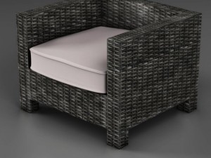 wicker couch 3D Модель