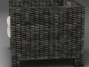 wicker couch 3Dモデル