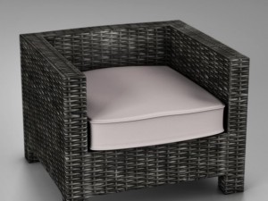 wicker couch 3Dモデル