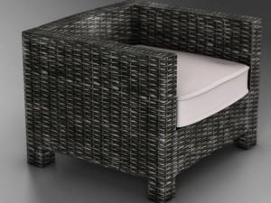 wicker couch 3Dモデル