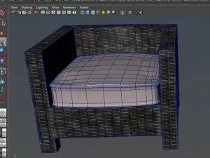 wicker couch 3D Model
