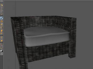 wicker couch 3Dモデル