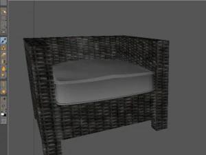 wicker couch 3D Model