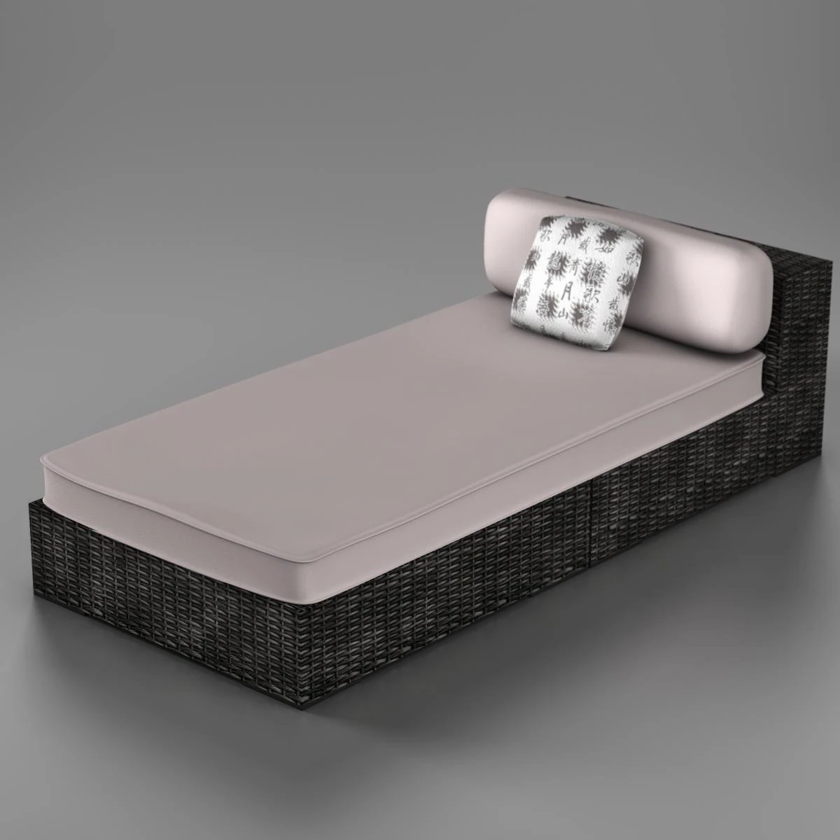 wicker chaise 3D Model .c4d .max .obj .3ds .fbx .stl .blend 