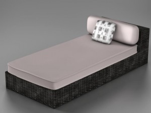 wicker chaise 3D Модель