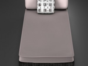 wicker chaise 3D Model