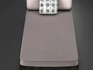 wicker chaise 3D Model
