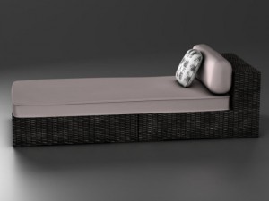 wicker chaise 3D Model