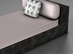 wicker chaise 3D Model