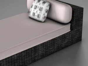 wicker chaise 3D Model
