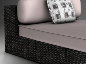 wicker chaise 3D Model